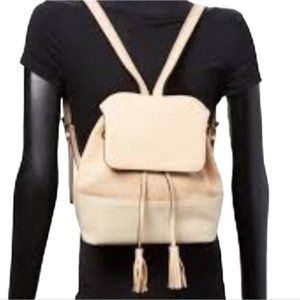 Rebecca Minkoff Mansfield Mini Backpack Bag Canvas Leather Shoulder WOMEN'S